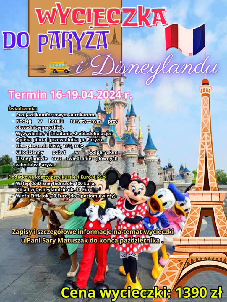 Wycieczka do Paryża i Disneylandu