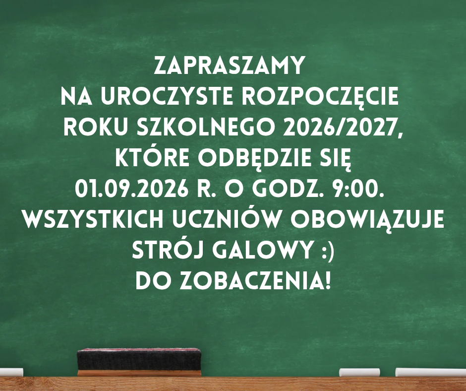 Rozpoczęcie roku szkolnego 2026/2027